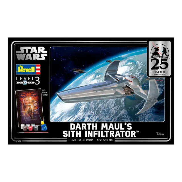 ak-interactive-1-120-star-wars-darth-maul-s-sith-infiltrator-gift-set-kit-fantas image 1