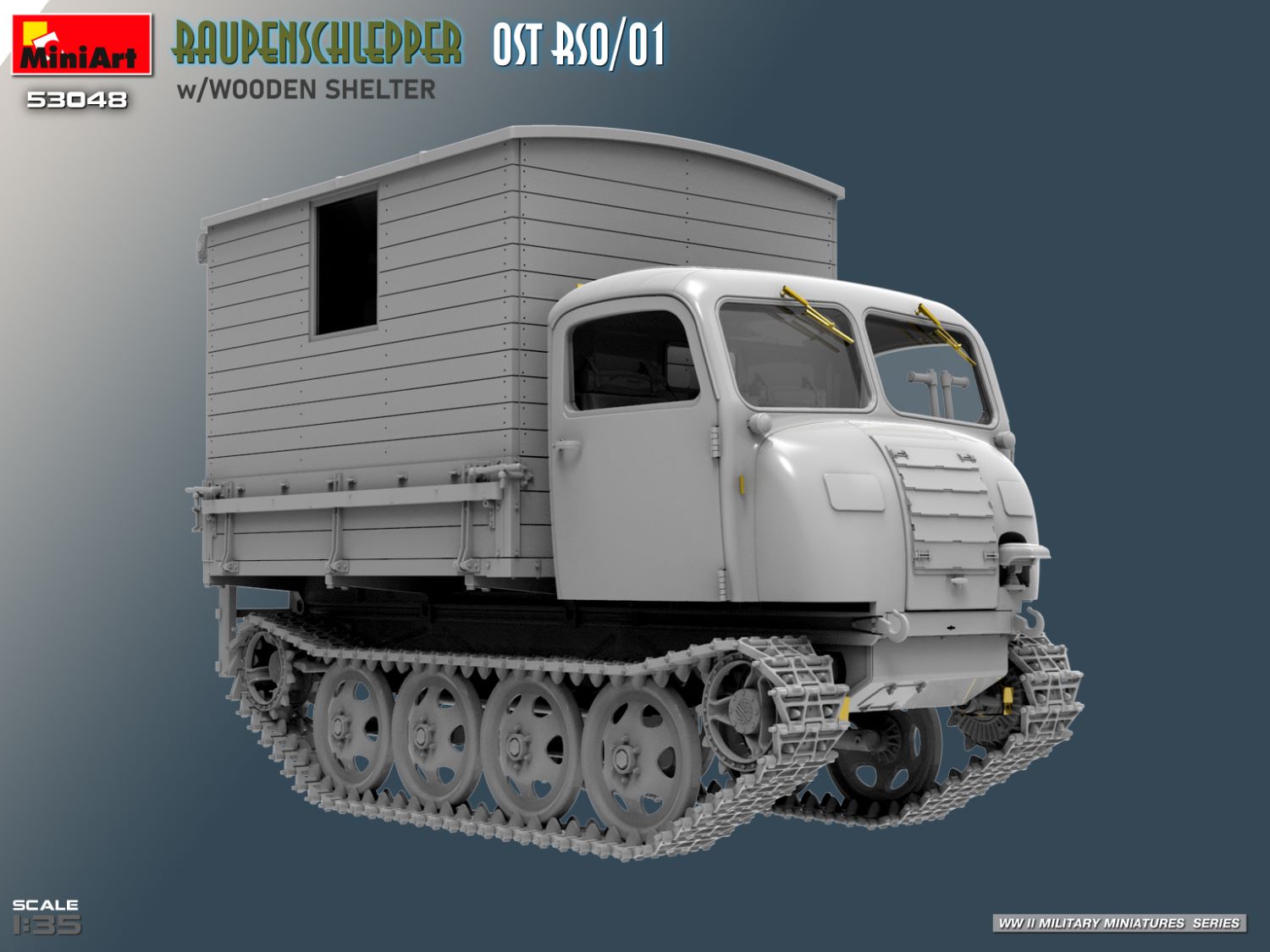 ak-interactive-1-35-raupenschlepper-ost-rso-01-con-ricovero-in-legno image 5
