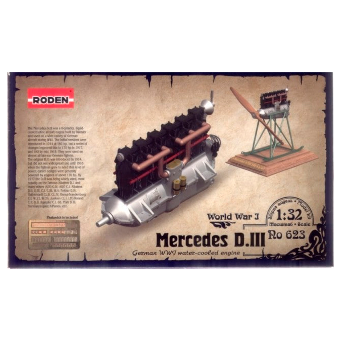ak-interactive-1-32-mercedes-d-iii-160-h-p-motore-tedesco-wwi image 1