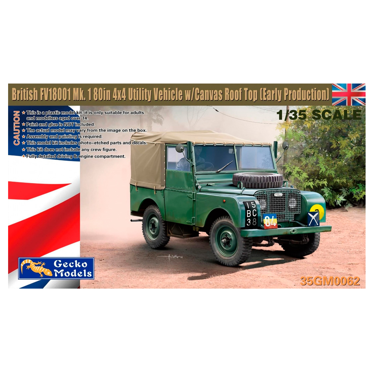 ak-interactive-1-35-british-fv18001-mk-1-80in-4-4-utility-vehicle-w-canvas-roof- image 1