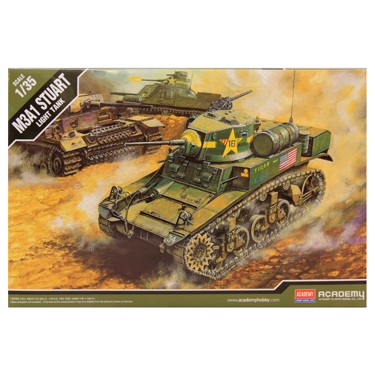 ak-interactive-m3a1-stuart-kit-modellismo-carro-armato-scala-1-35 image 1