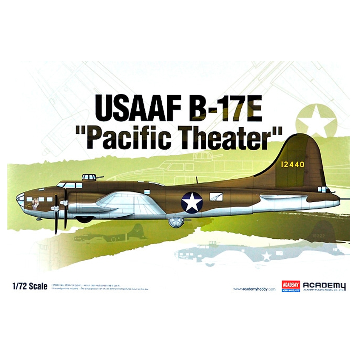 ak-interactive-1-72-usaaf-b-17e-pacific-theater-kit-aereo-scala-1-72 image 1