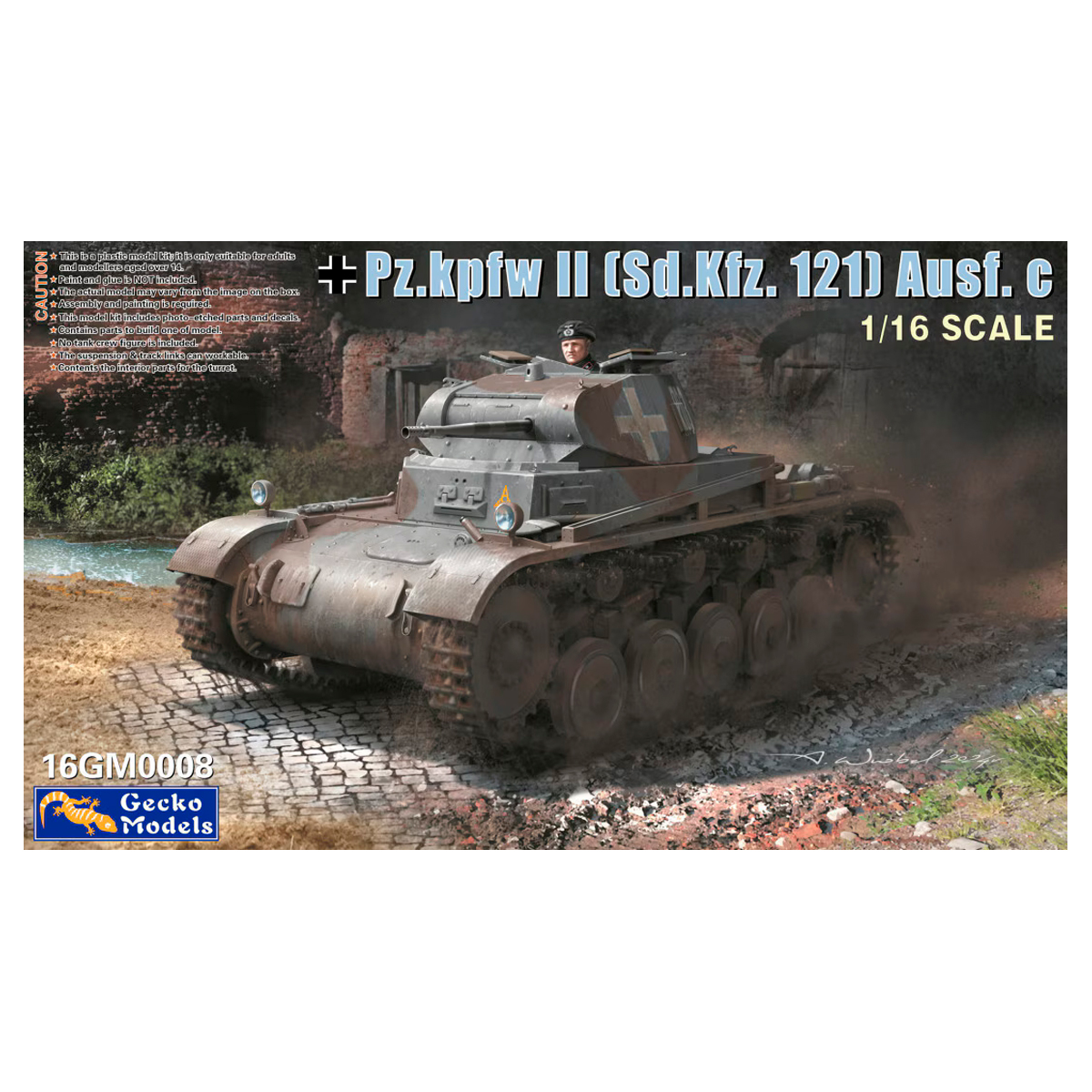 ak-interactive-1-16-pz-kpfw-ii-sd-kfz-121-ausf-a-b-c-kit-carro-armato-tedesco image 1