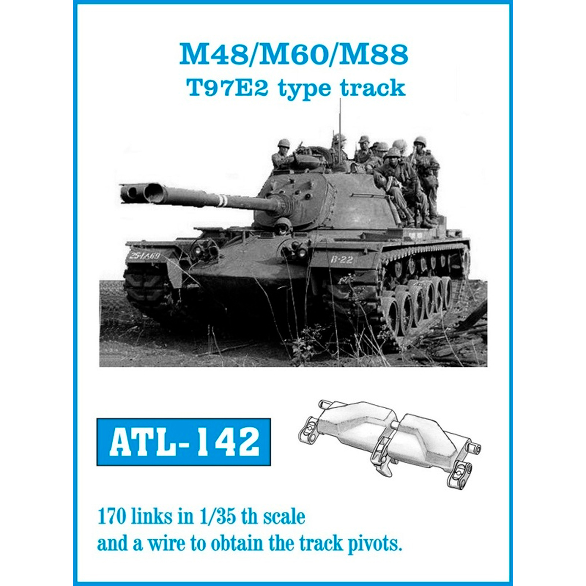 ak-interactive-1-35-metal-tracks-m48-m60-m88-t97e2-cingoli-in-metallo image 1