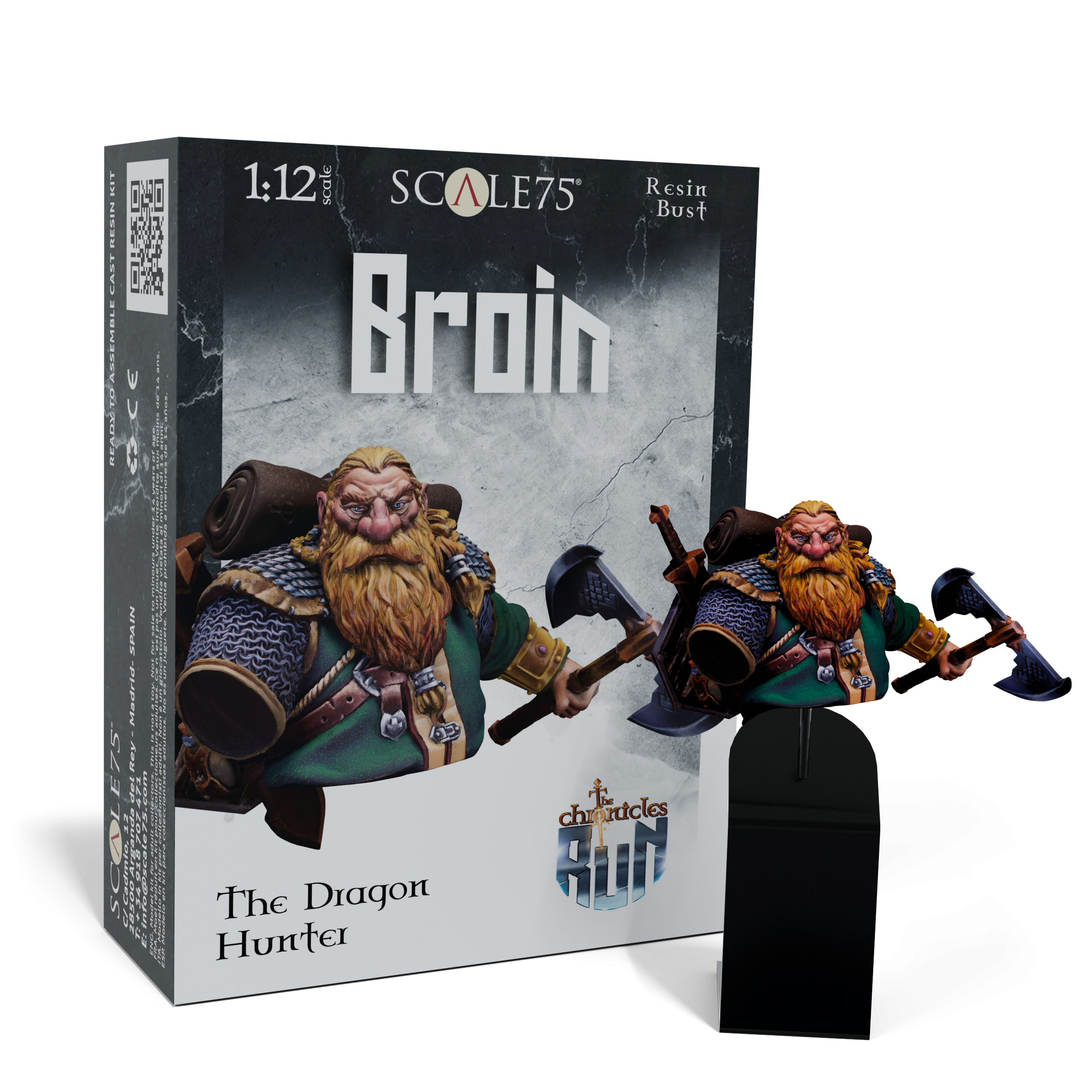 scale75-broin-the-dragon-hunter-miniatura-in-resina-1-10-da-dipingere image 1
