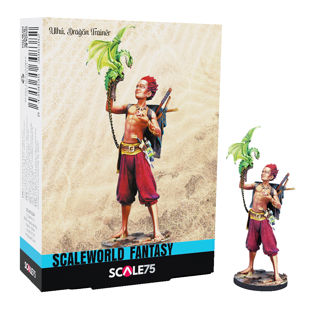 scale75-ulh-dragon-trainer-miniatura-1-24-in-resina-con-catena-in-ottone image 1