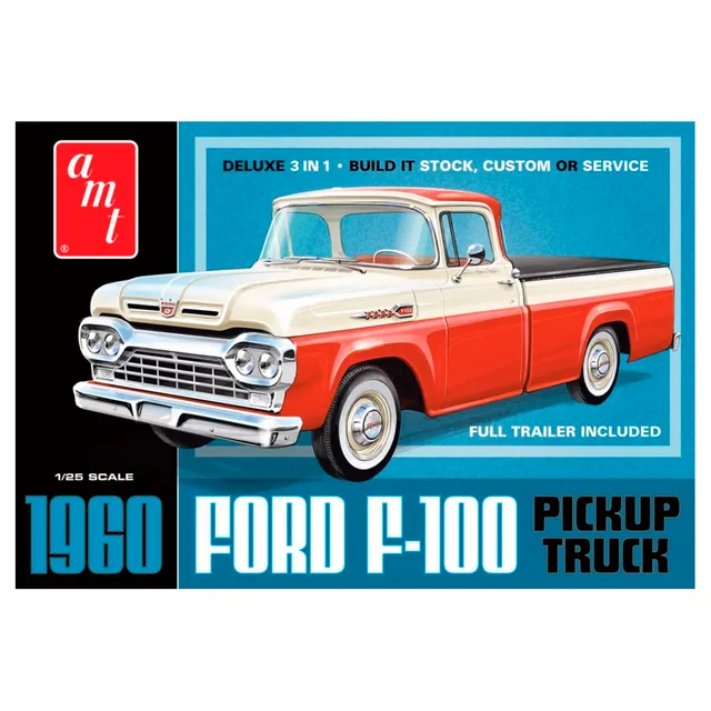 ak-interactive-1-25-1960-ford-f-100-con-trailer-kit-camioncino image 1