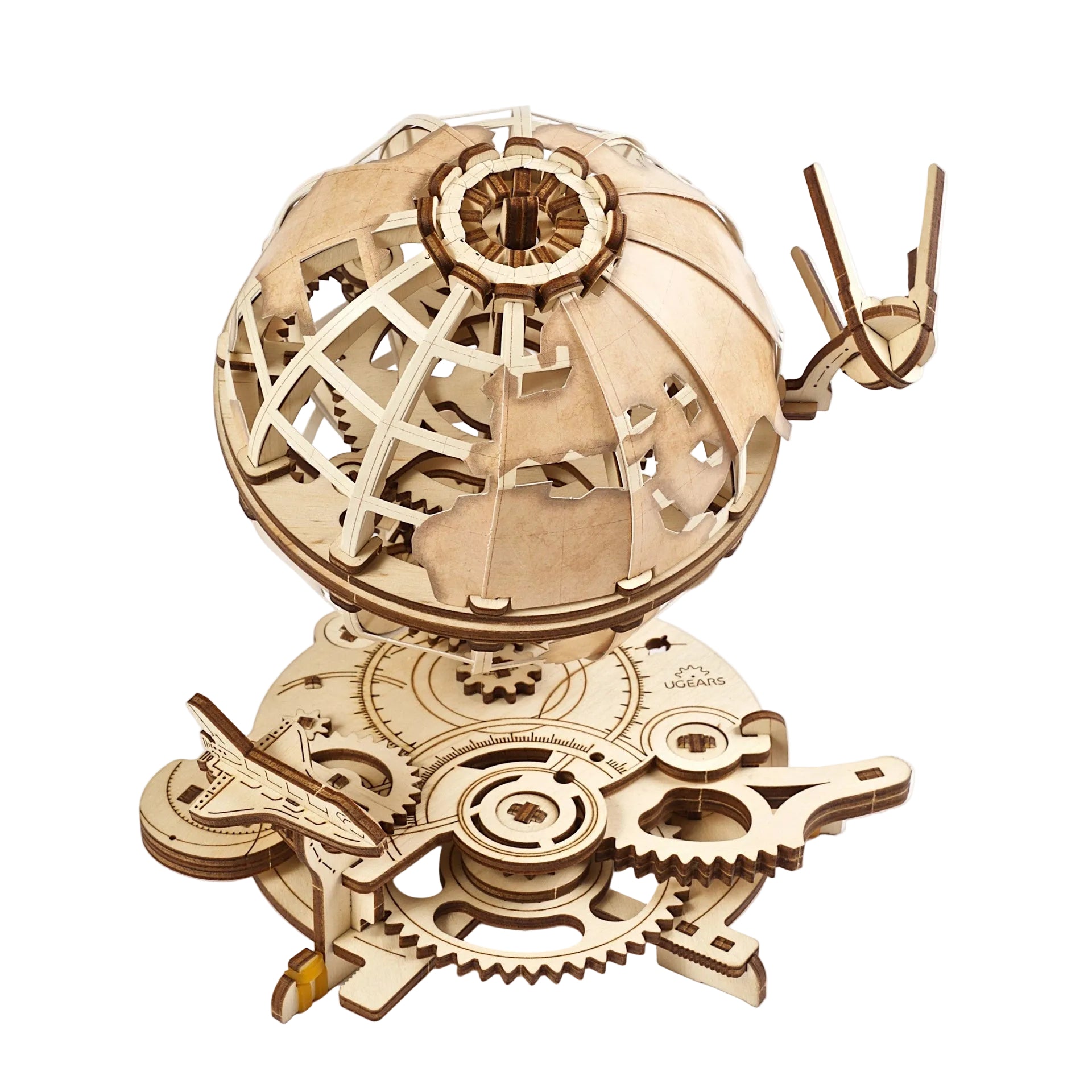 ugears-globus-mappamondo-meccanico-in-legno-da-costruire image 2