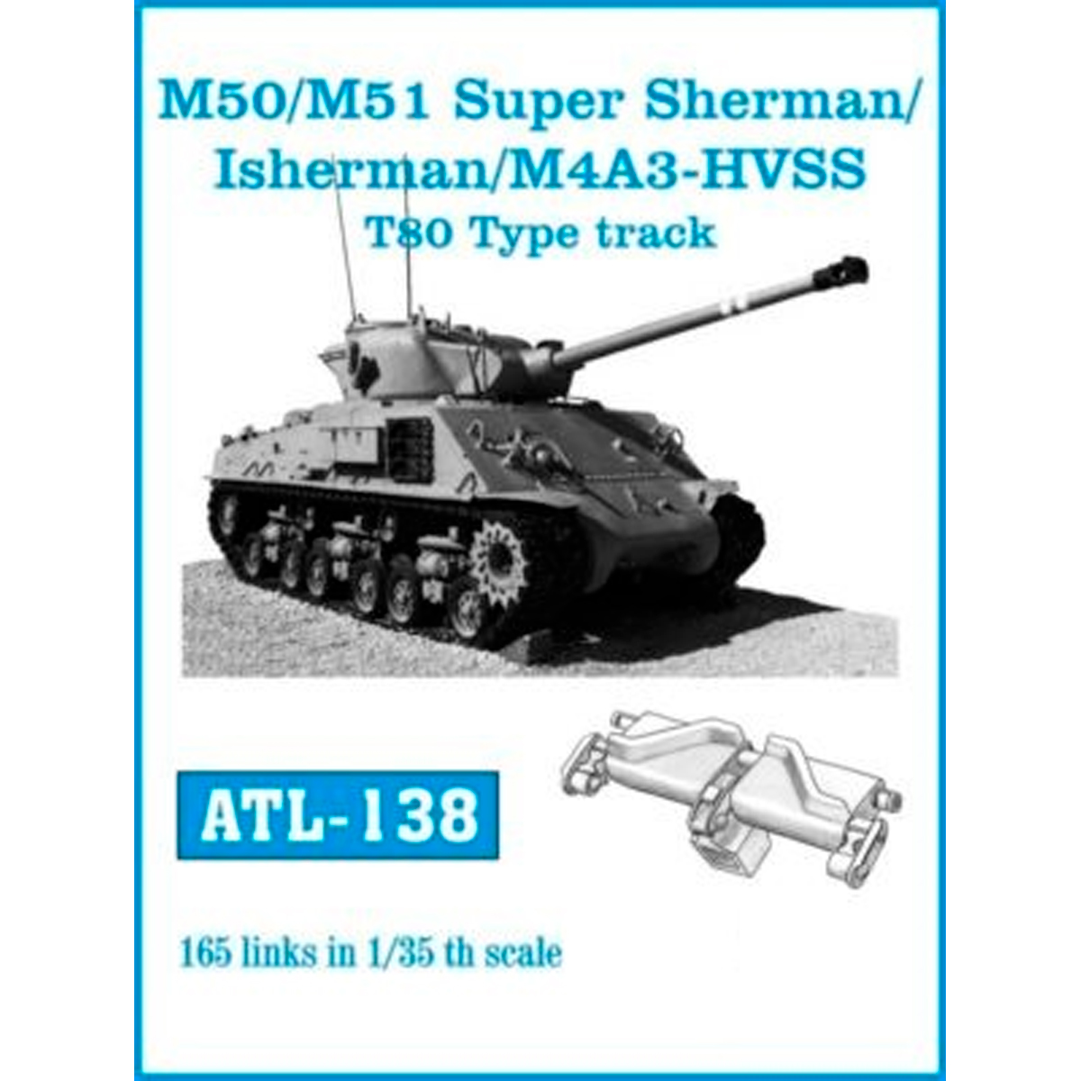 ak-interactive-1-35-metal-tracks-m-50-m-51-super-sherman-isherman-m4a3-hvss-t-80 image 1