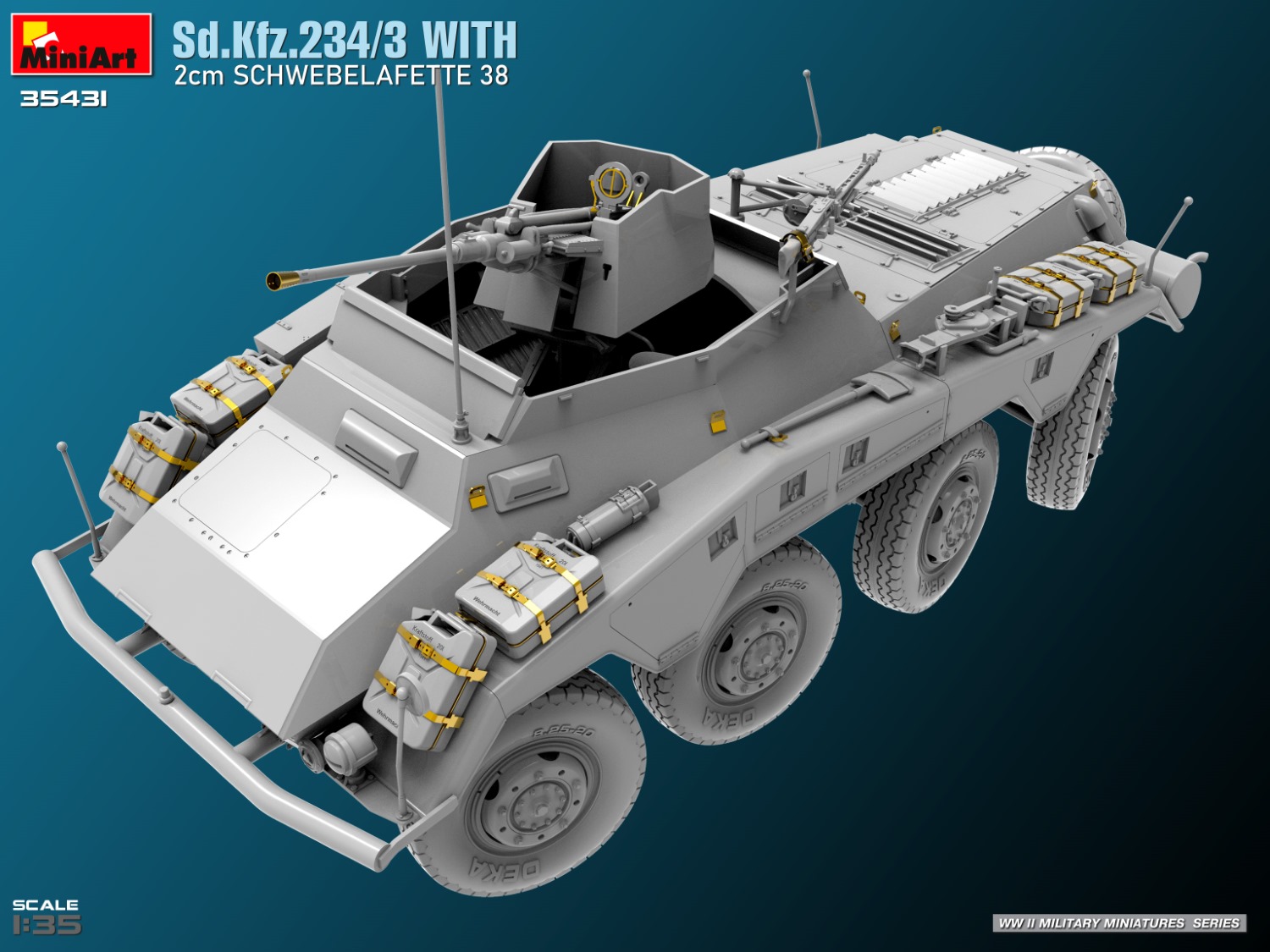 ak-interactive-1-35-sd-kfz-234-3-con-2cm-schwebelafette-38-kit-da-costruire image 5