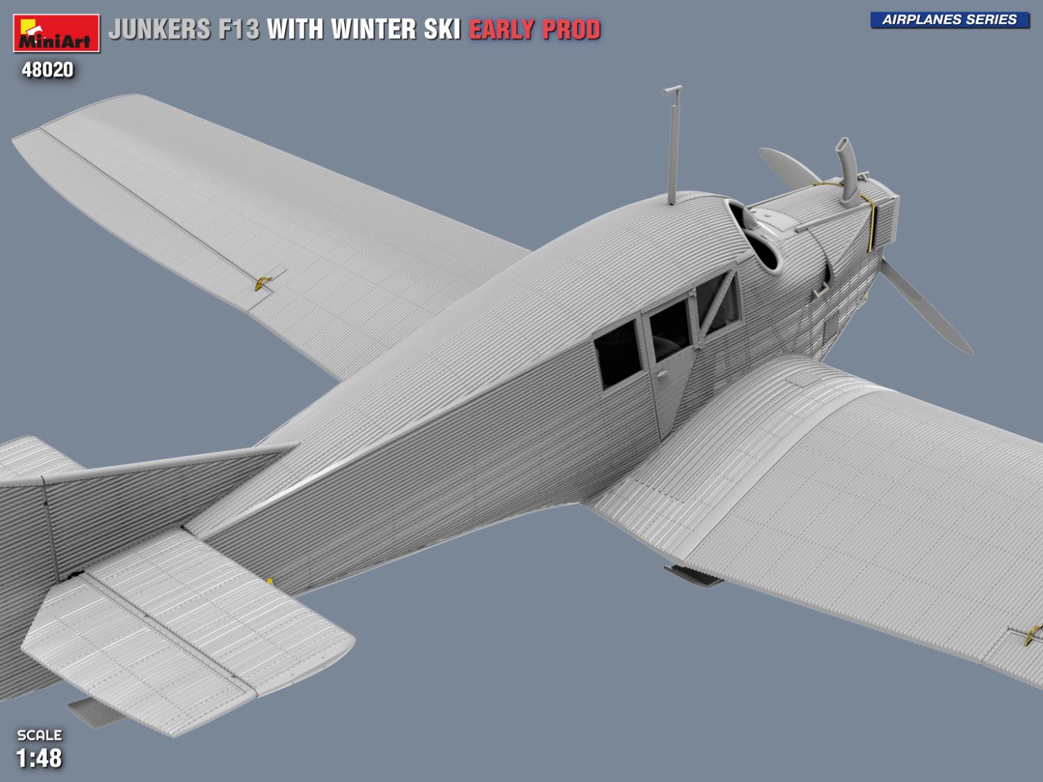 ak-interactive-1-48-junkers-f13-with-winter-ski-early-prod-kit-di-modellismo image 5