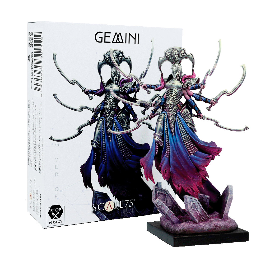scale75-zodiac-mystic-signs-gemini-miniatura-fantasy-in-resina-da-dipingere image 1