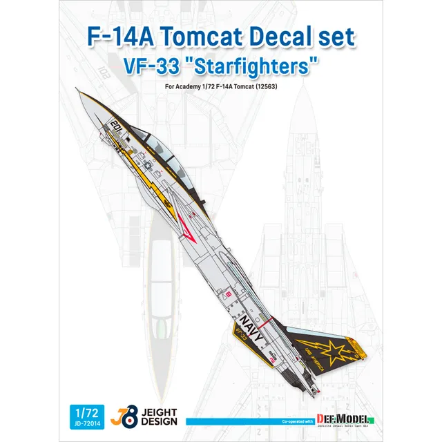 ak-interactive-set-decalcomanie-f-14a-vf-33-per-kit-academy-1-72 image 1