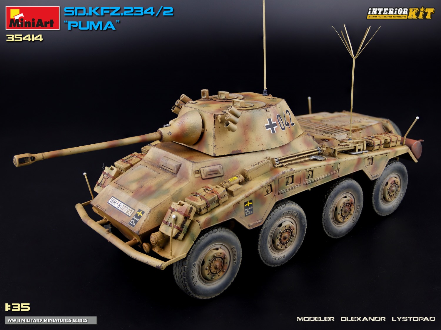 ak-interactive-sd-kfz-234-2-puma-interior-kit-modellismo-1-35 image 2