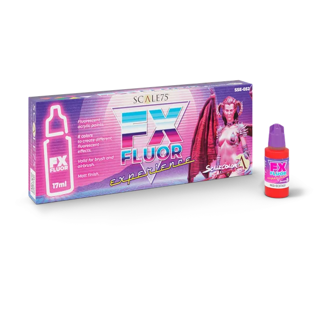 scale75-fx-fluor-experience-set-pitture-fluo-uv-per-pennello-e-aerografo image 1
