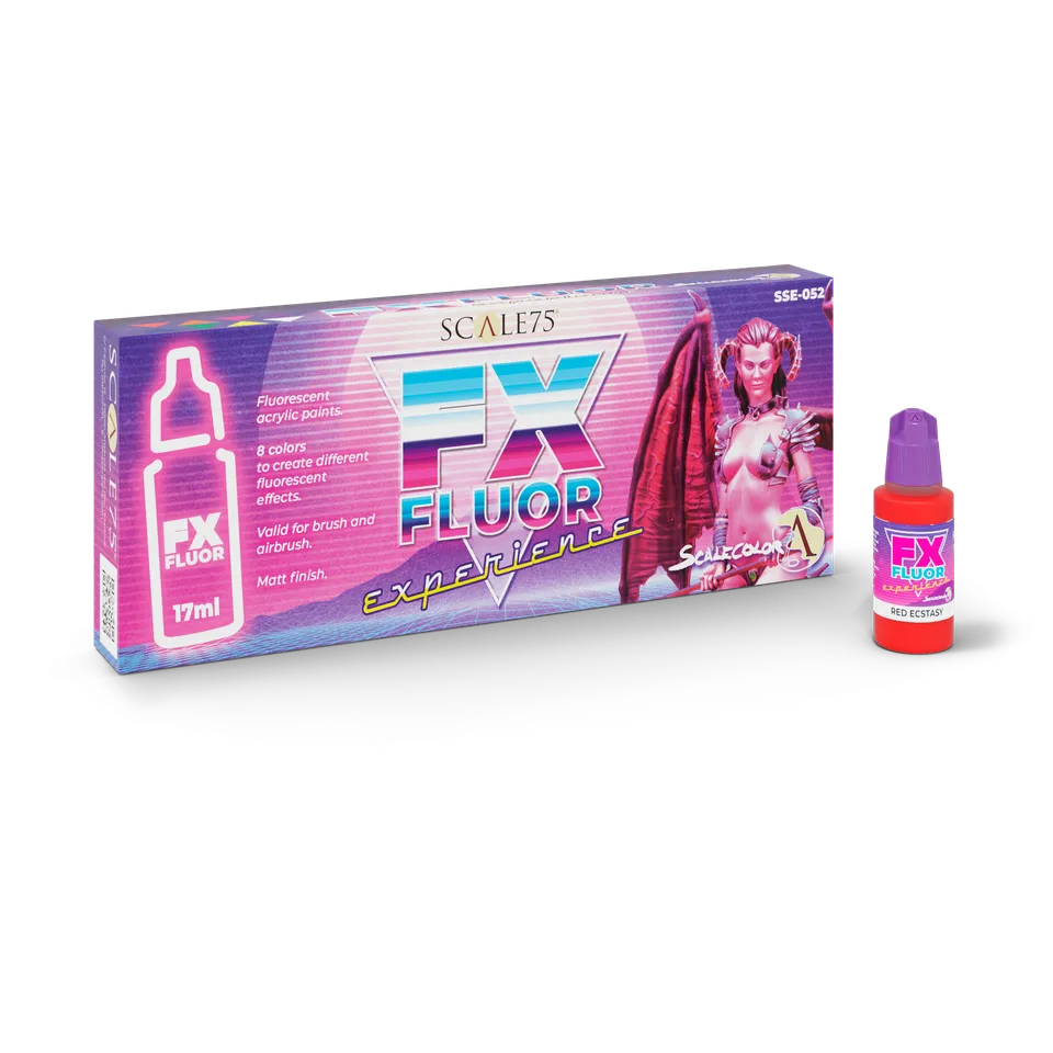 scale75-fx-fluor-experience-set-pitture-fluo-uv-per-pennello-e-aerografo image 1