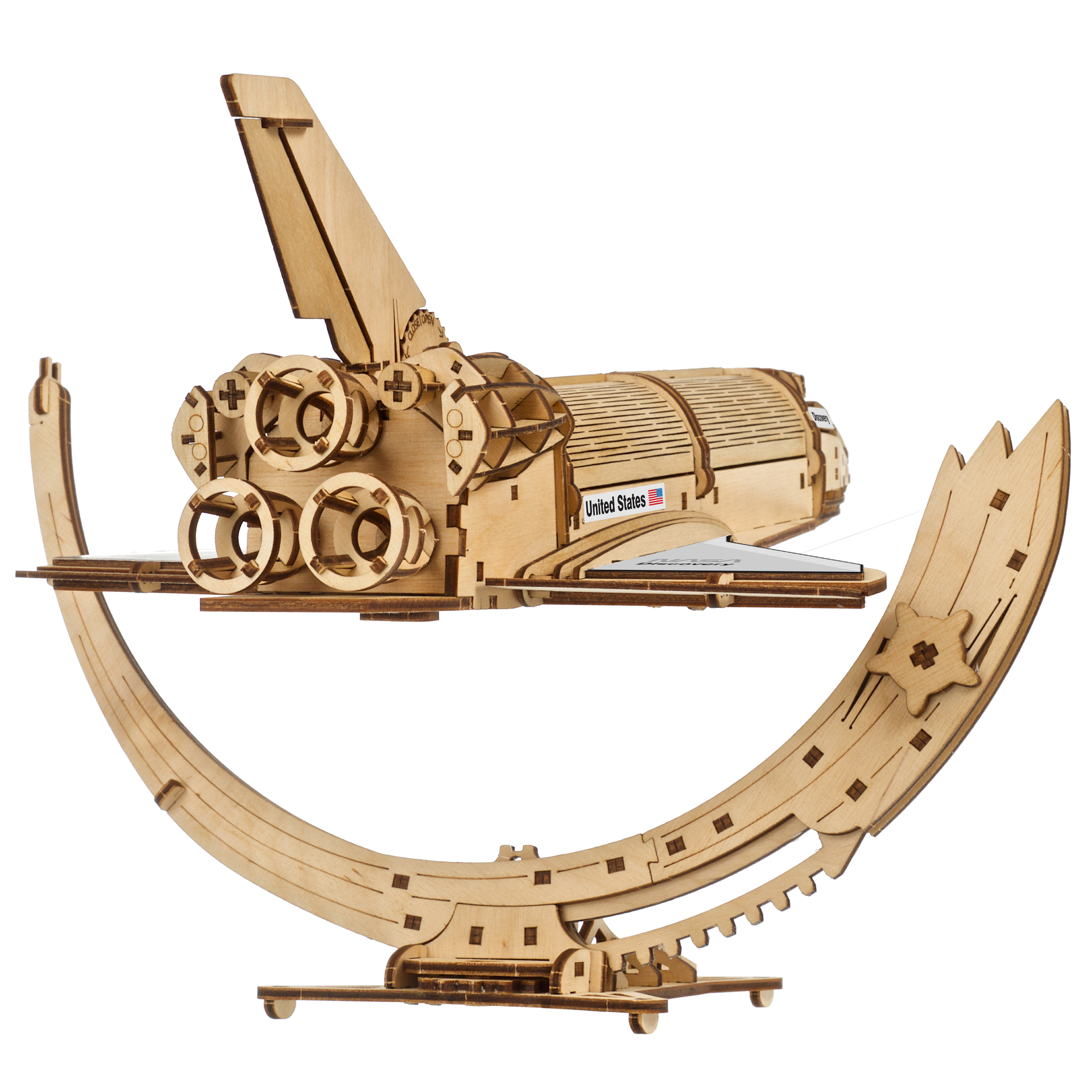 ugears-nasa-space-shuttle-discovery-kit-modellismo-legno image 3