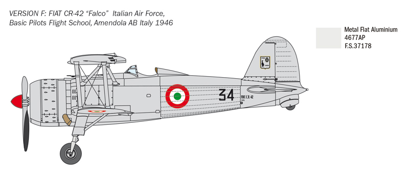 ak-interactive-1-48-fiat-cr-42-falco-kit-modello-aereo-da-costruire-e-dipingere image 3