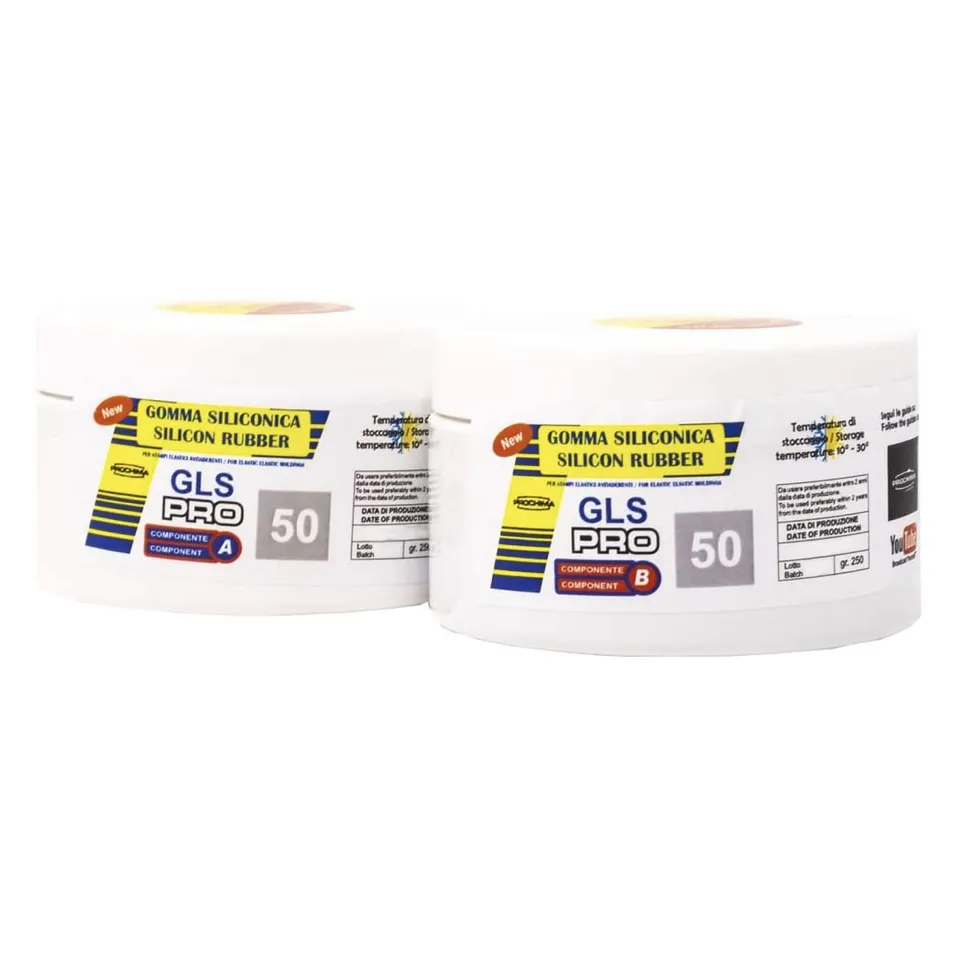 prochima-gls-pro-50-a-b-silicone-liquido-al-platino-per-stampi-grigio-500-g image 1