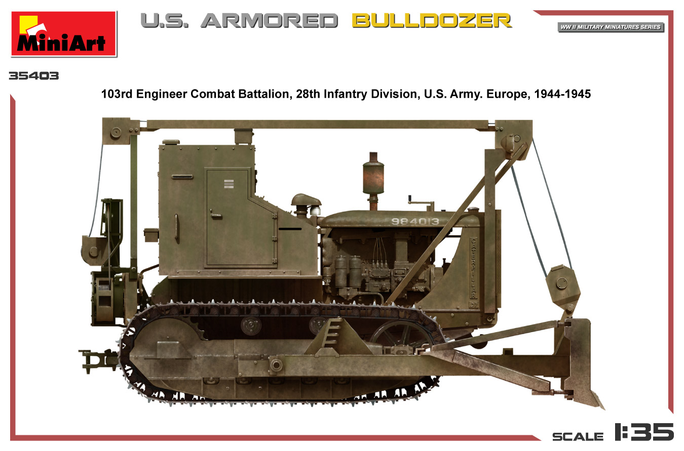ak-interactive-1-35-u-s-armored-bulldozer-modello-da-costruire-e-dipingere image 3