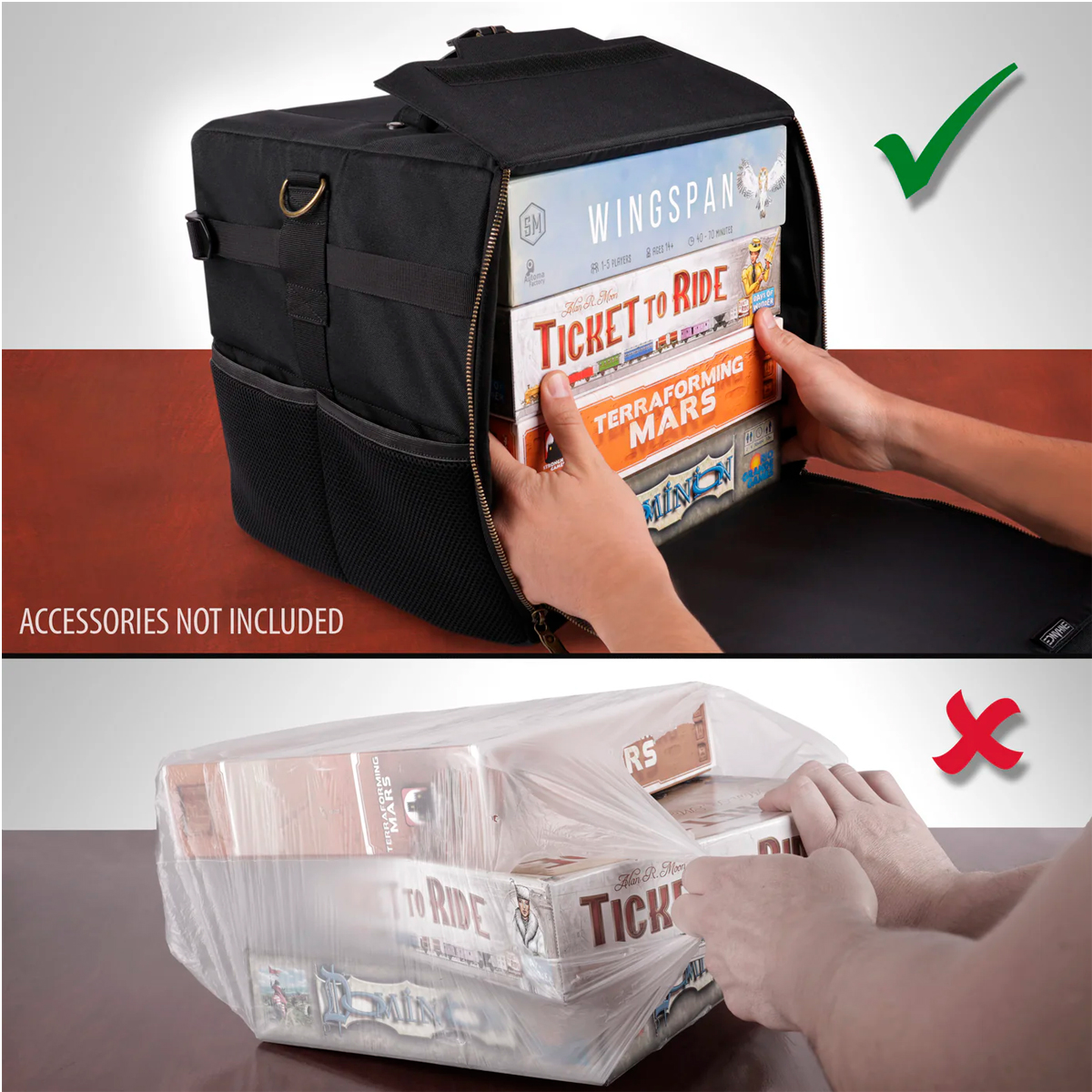 enhance-borsa-a-tracella-da-tavolo-porta-giochi-rinforzato-con-tasche-accessori image 8