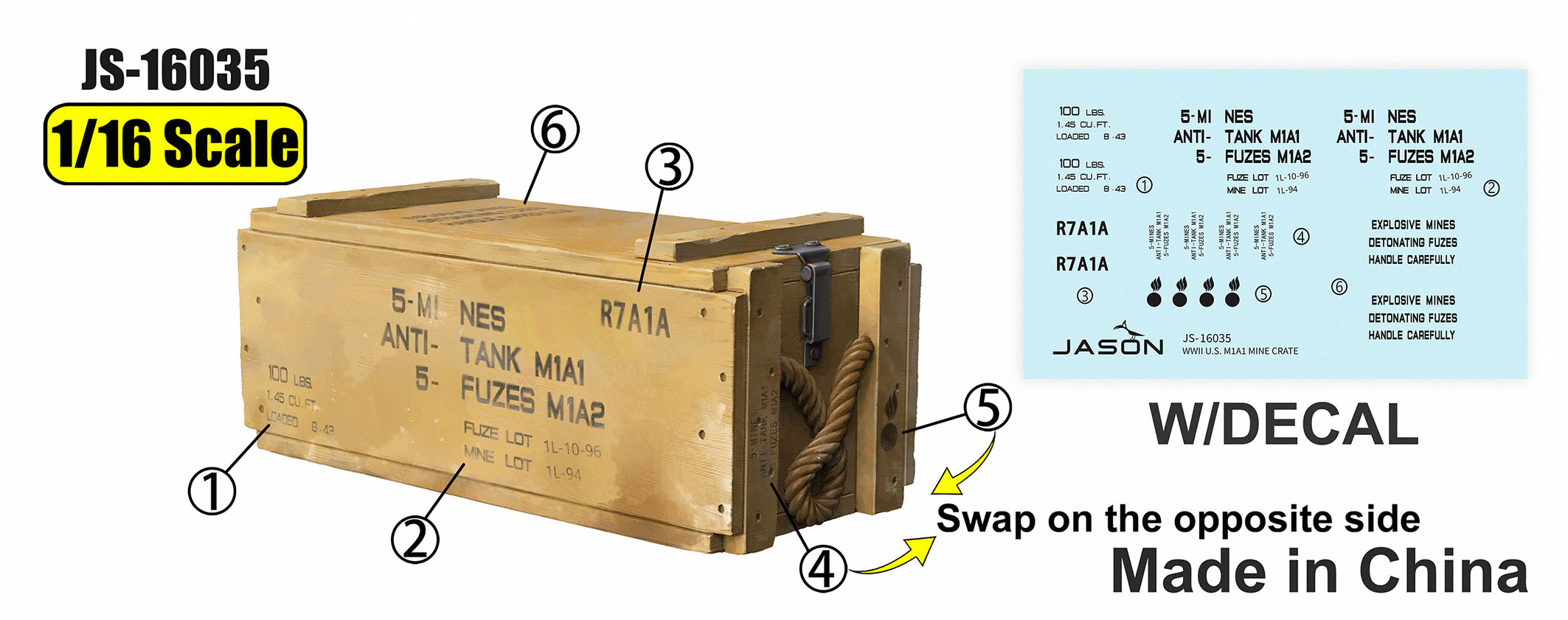 ak-interactive-1-16-scale-wwii-u-s-m1a1-mine-crate-cassa-mine-scale-1-16 image 2