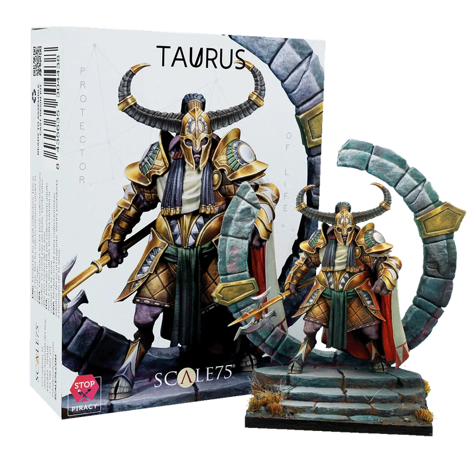 scale75-zodiac-mystic-signs-taurus-miniatura-fantasy-in-resina-da-montare-e-dipi image 1