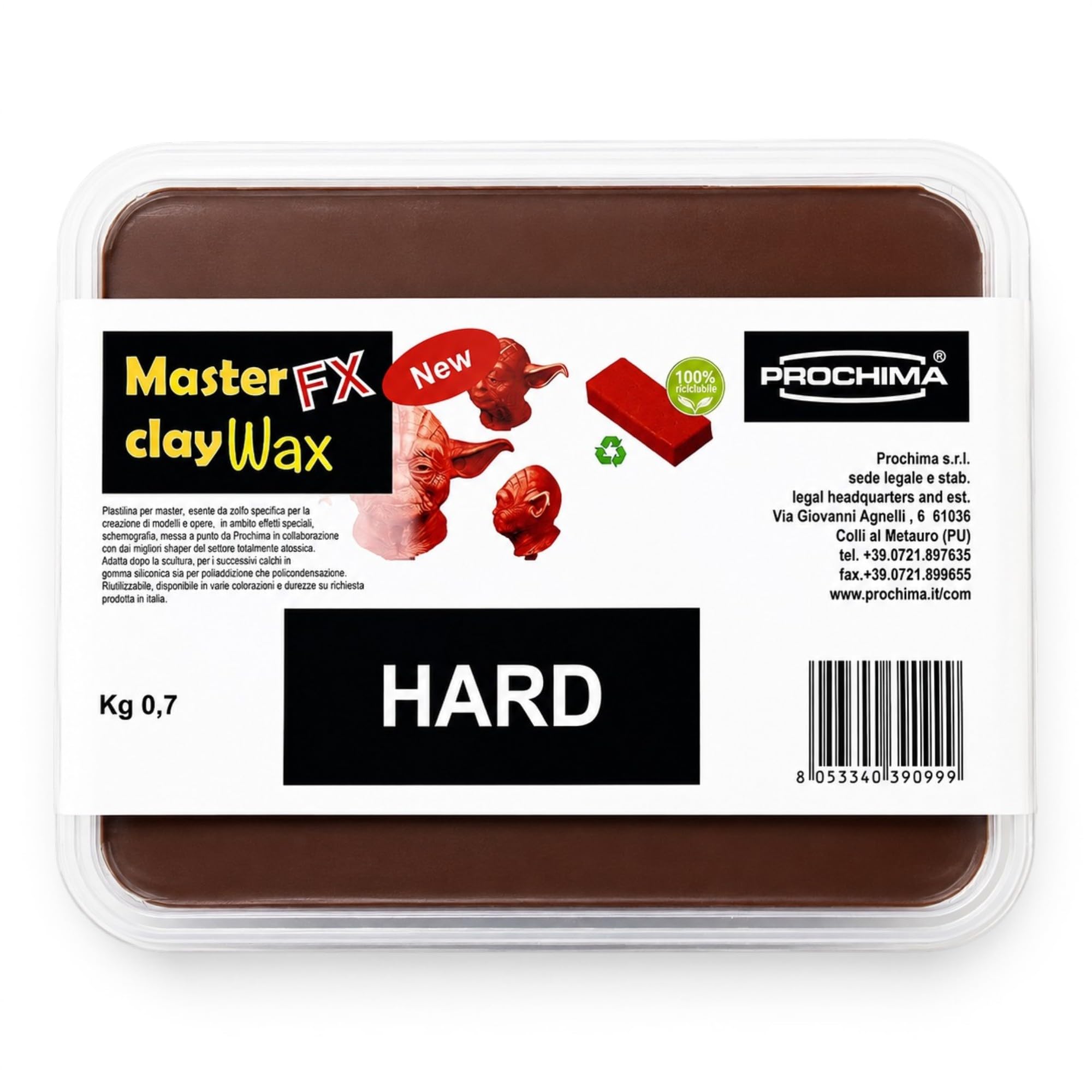 prochima-masterclay-wax-soft-plastilina-a-cera-rossa-senza-zolfo-per-modelli-e-c image 8