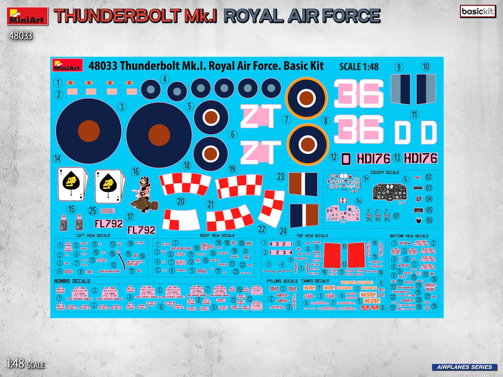 ak-interactive-1-48-thunderbolt-mk-i-royal-air-force-basic-kit-aereo-da-costruir image 2