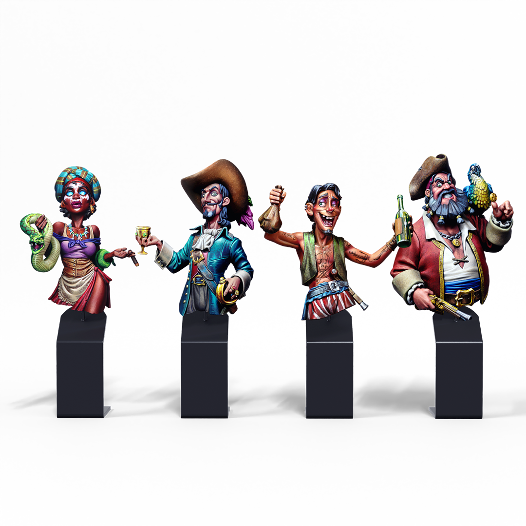 scale75-pirates-pack-4-busti-in-resina-scala-1-12-shx-013-016 image 1