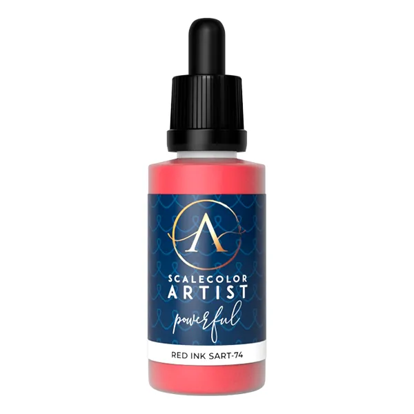scale75-scalecolor-red-ink-inchiostro-acrilico-20ml-per-pennello-e-aerografo image 1