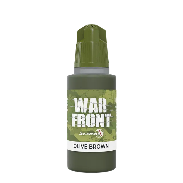 scale75-olive-brown-warfront-colore-acrilico-opaco-17ml-pennello-e-aerografo image 1