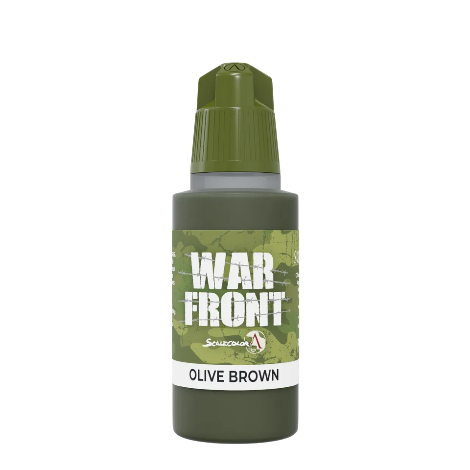 scale75-olive-brown-warfront-colore-acrilico-opaco-17ml-pennello-e-aerografo image 1