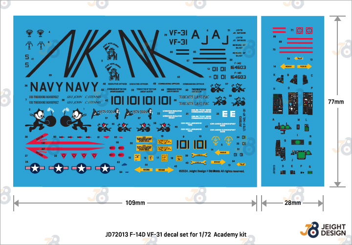ak-interactive-set-di-decalcomanie-f-14d-vf-31-per-kit-academy-1-72 image 2