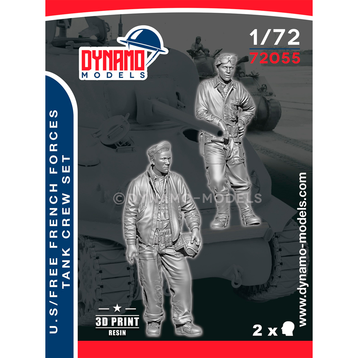 ak-interactive-1-72-set-carristi-u-s-forze-francesi-libere-1944-figure-in-scala- image 1
