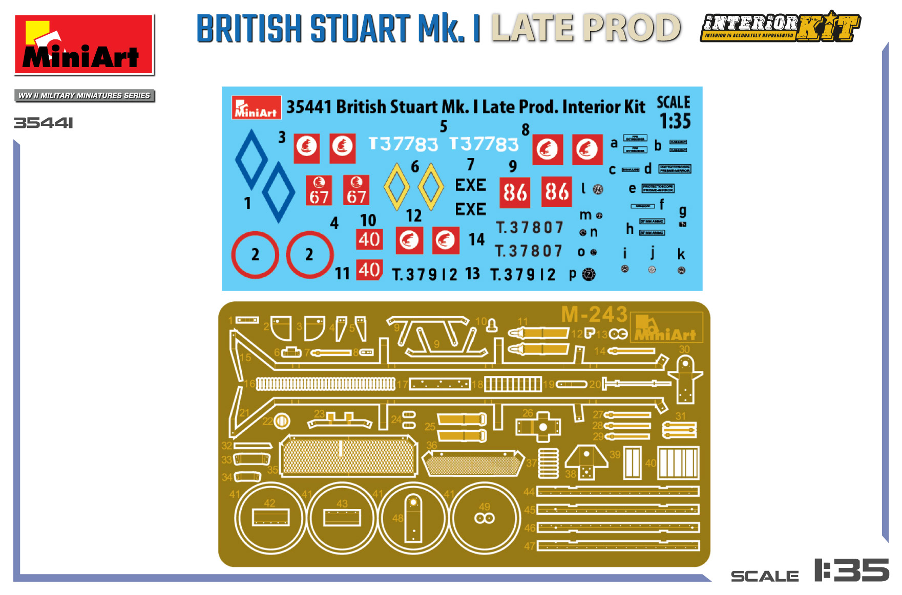 ak-interactive-1-35-british-stuart-mk-i-late-prod-interior-kit-kit-di-modellismo image 2