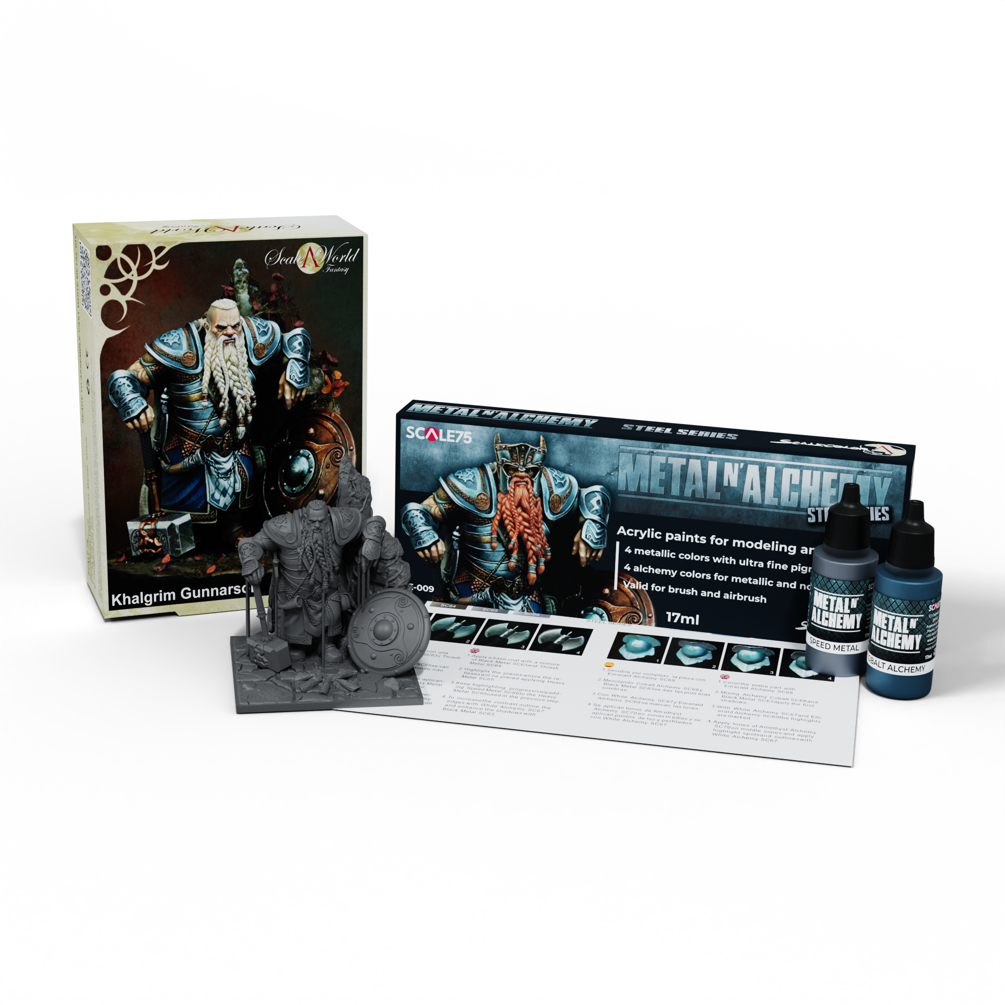 scale75-pack-steel-series-sse-009-khalgrim-gunnarson-scf-007-set-pittura-e-minia image 1