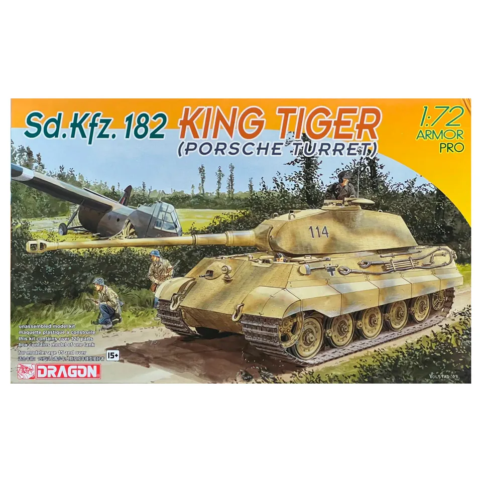 ak-interactive-1-72-sd-kfz-182-king-tiger-porsche-turret-modello-da-costruire image 1