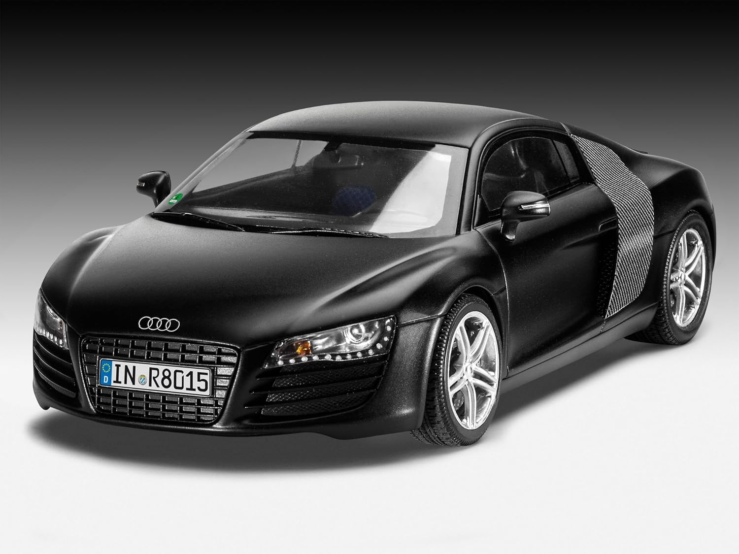 ak-interactive-1-24-audi-r8-black-modello-auto-sportiva-da-costruire image 5