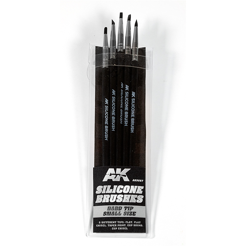 ak-interactive-small-silicone-brushes-hard-tip-5-pennelli-in-silicone-punta-dura image 1