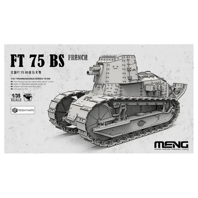 ak-interactive-1-35-french-ft-75-bs-incl-resin-parts-kit-carro-armato image 1
