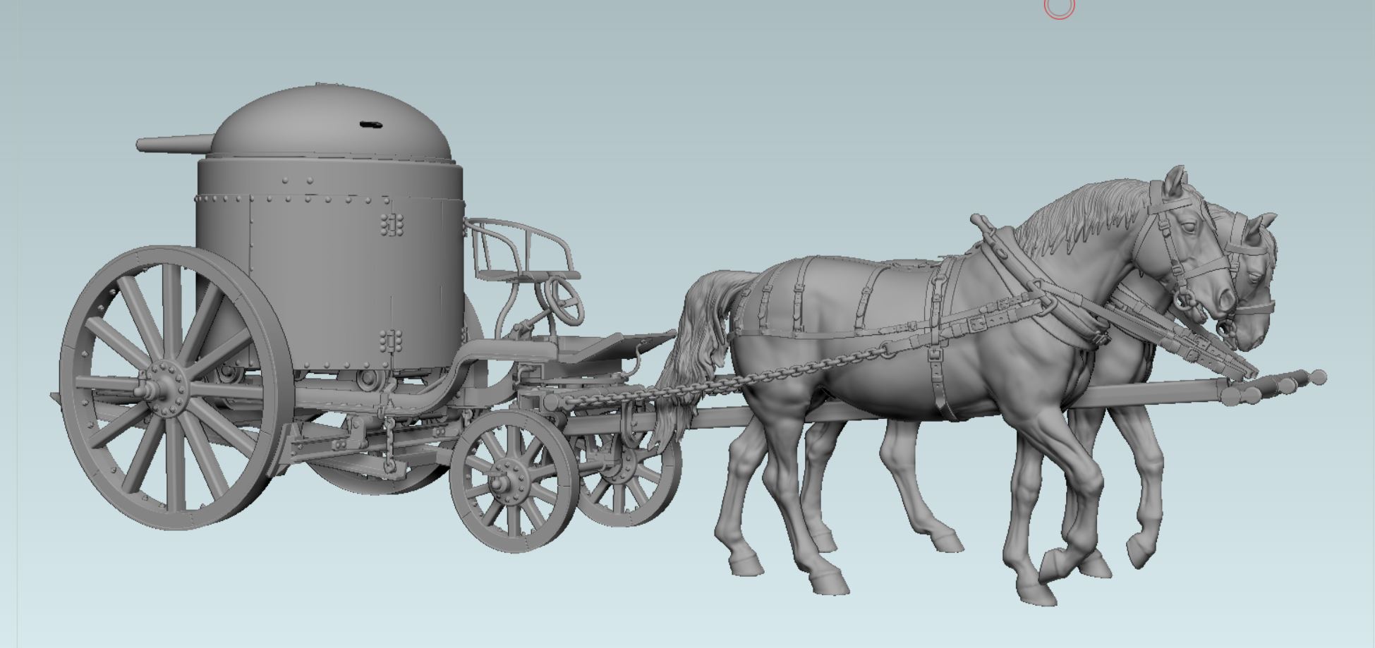 ak-interactive-a-pair-of-horses-for-fahrpanzer-1-35-kit-modellismo image 2