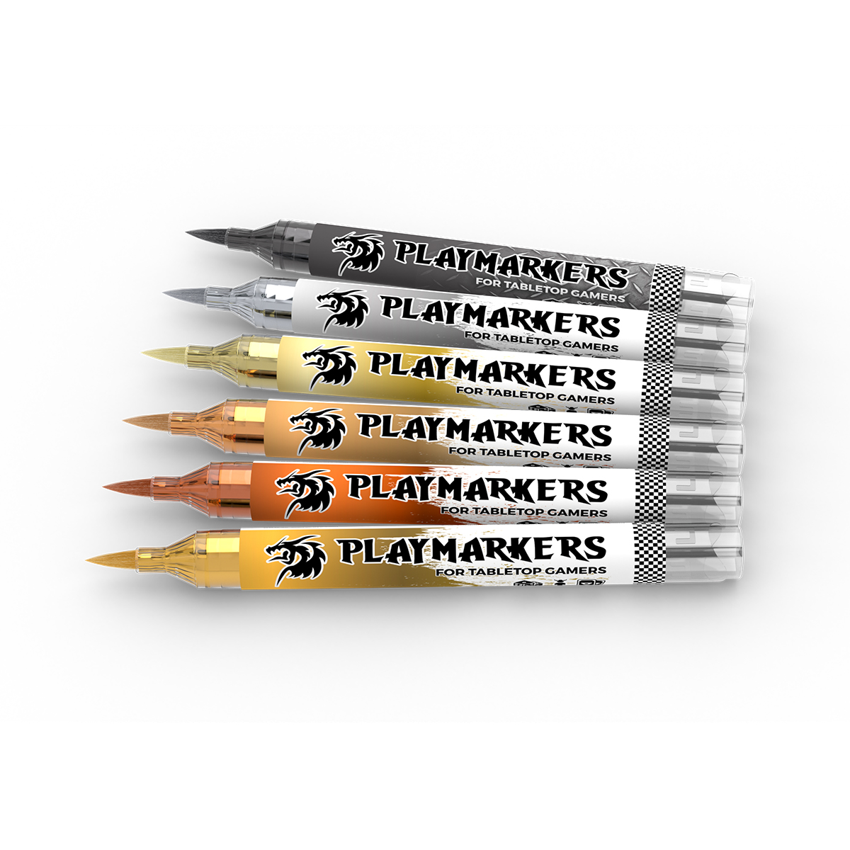 ak-interactive-playmarkers-set-colori-metallici-12-pennarelli-acrilici-per-model image 2