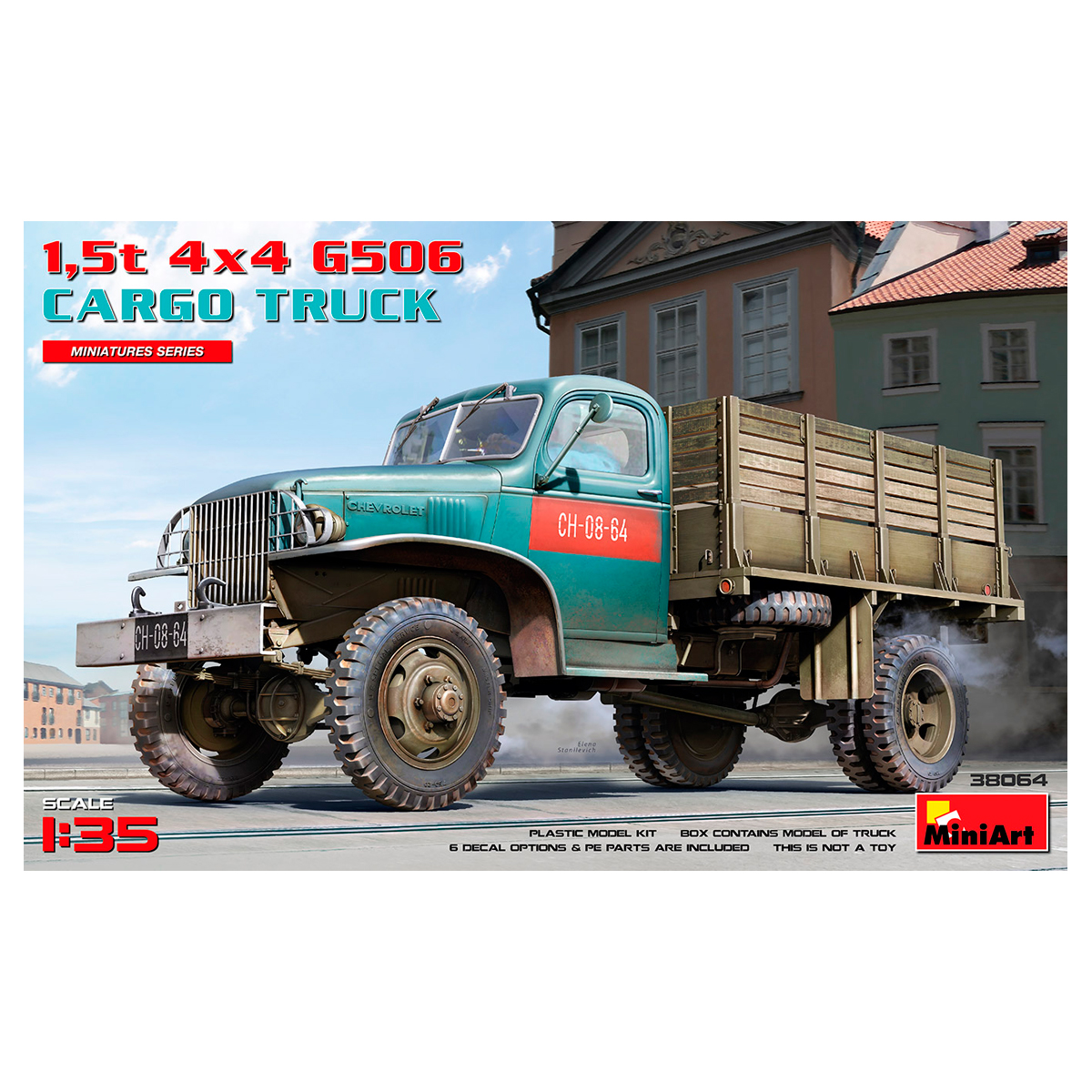 ak-interactive-1-35-g506-cargo-truck-1-5t-4-4-modello-da-costruire-e-dipingere image 1