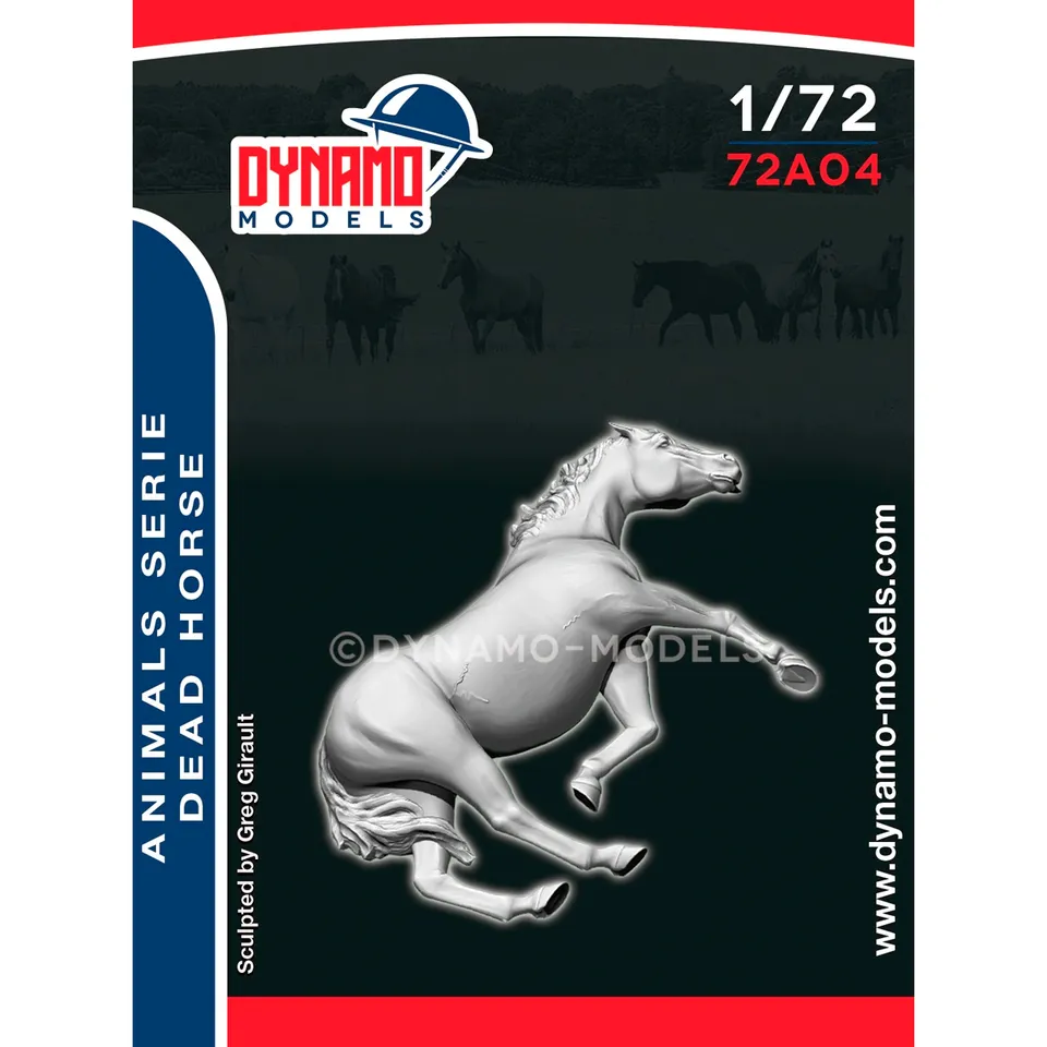 ak-interactive-1-72-animal-serie-dead-horse-figurino-in-resina image 1