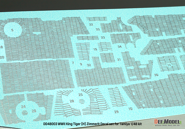 ak-interactive-wwii-king-tiger-h-zimmerit-decal-set-con-pe-grill-1-48-tamiya image 4