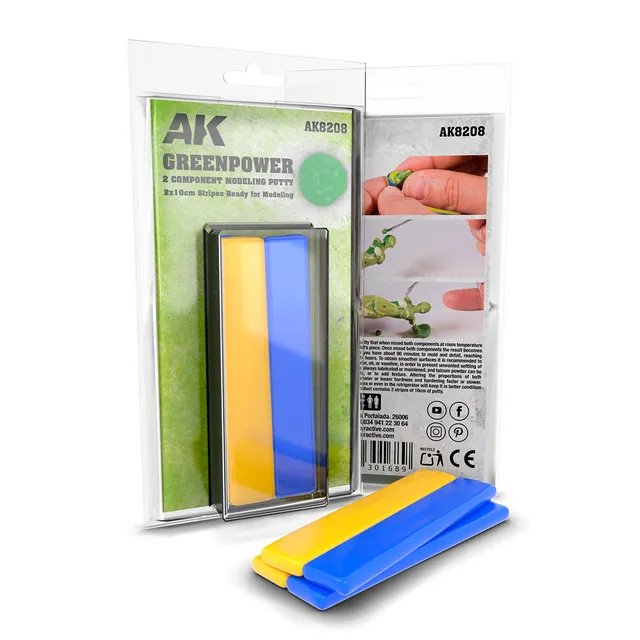ak-interactive-greenpower-2-component-modeling-putty-stucco-modellismo-bicompone image 1