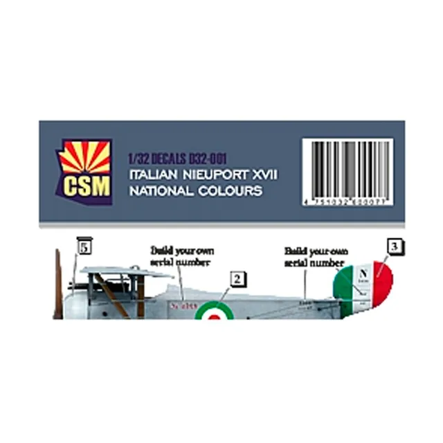 ak-interactive-nieuport-xvii-italian-national-colours-1-32-kit-aereo-in-scala image 1