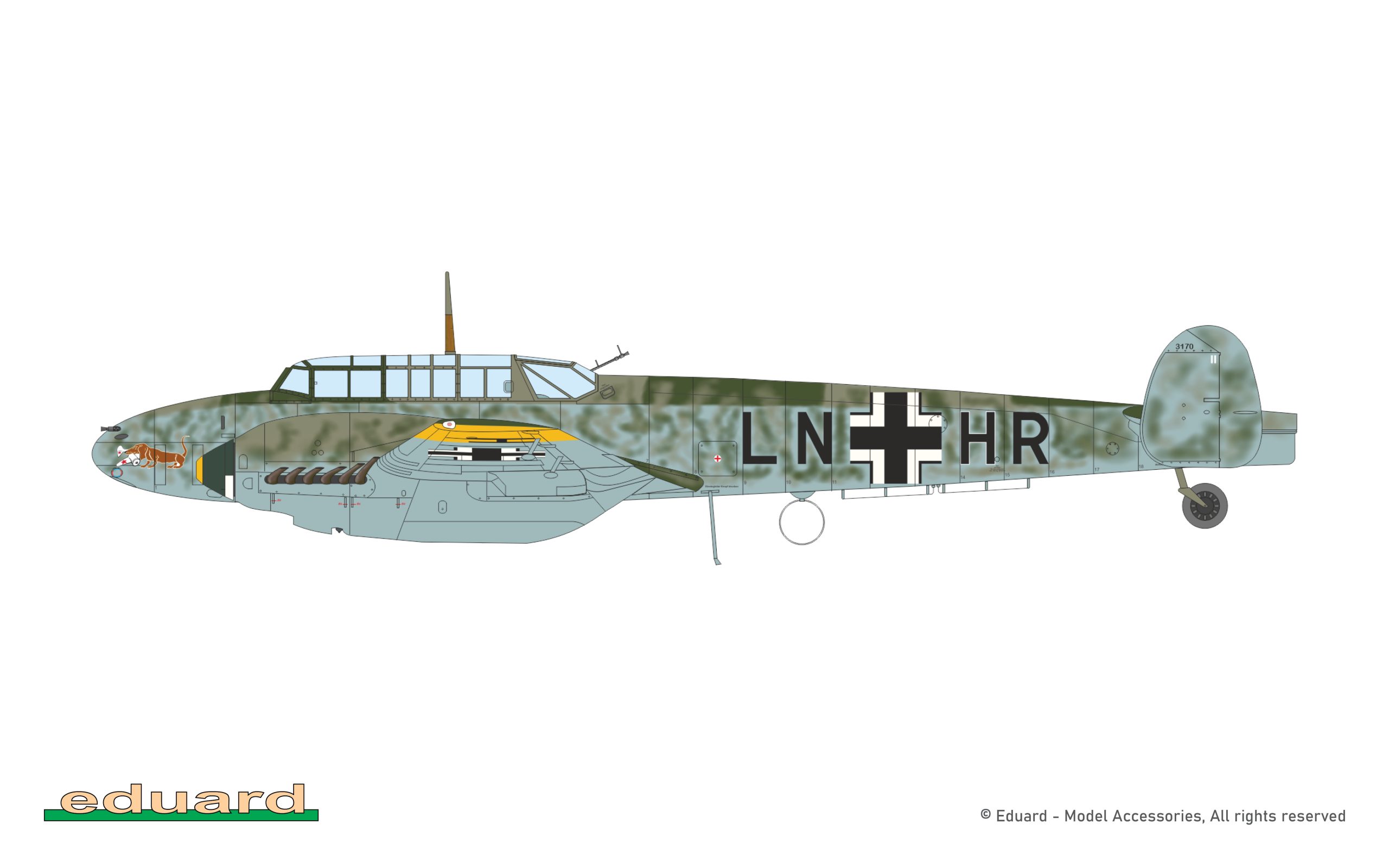 ak-interactive-bf-110d-1-48-kit-modellismo-aereo-tedesco-scala-1-48 image 8