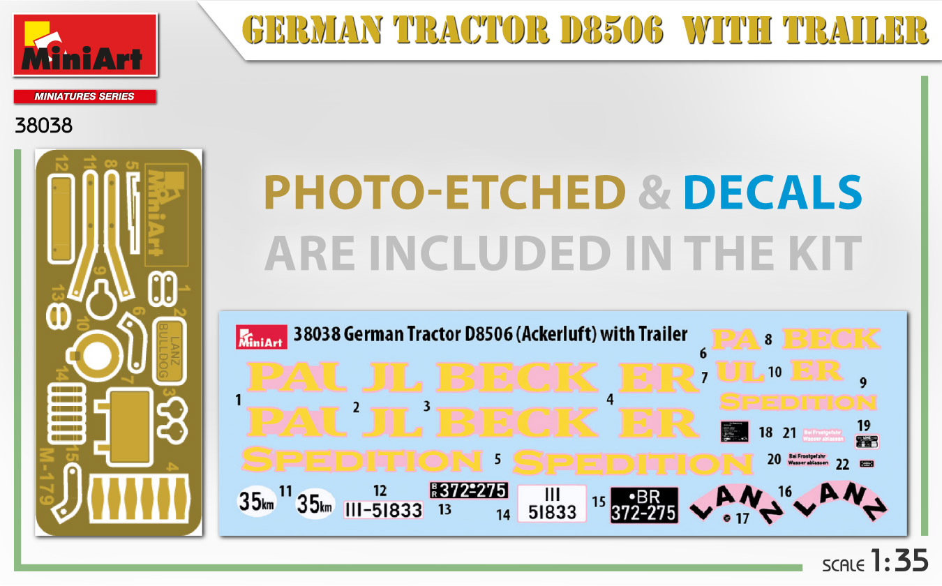 ak-interactive-1-35-german-tractor-d8506-with-trailer-kit-modellismo-da-costruir image 2